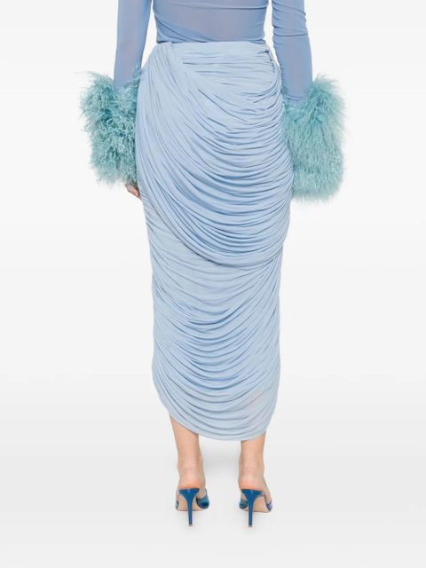 Magda Butrym draped midi skirt - Blue
