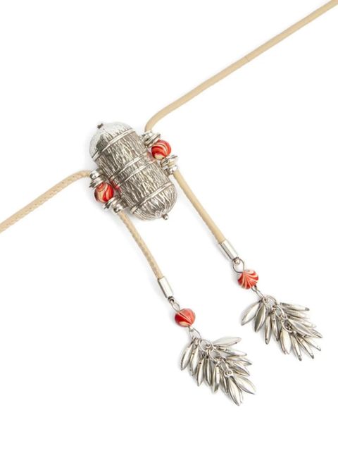 ISABEL MARANT Janis engraved pendant necklace - Silver - zdjęcie produktu nr 2