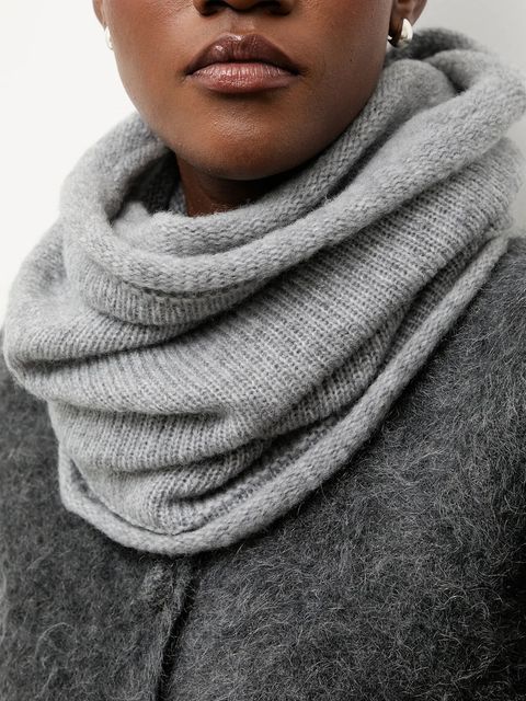 Answear.LAB komin z wełną merino damski kolor szary gładki - zdjęcie produktu nr 1