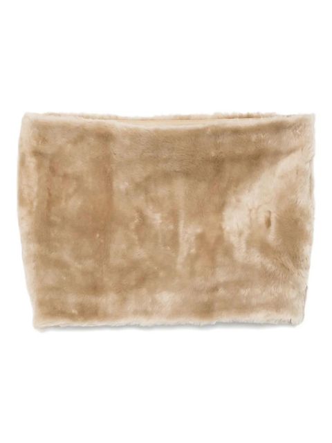 TOTEME plush shearling muff scarf - Neutrals - zdjęcie produktu nr 1