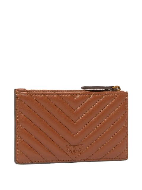 PINKO quilted zip cardholder - Brown - zdjęcie produktu nr 2