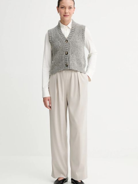 Marc O'Polo kamizelka z wełną damski kolor szary ciepły 5000007307