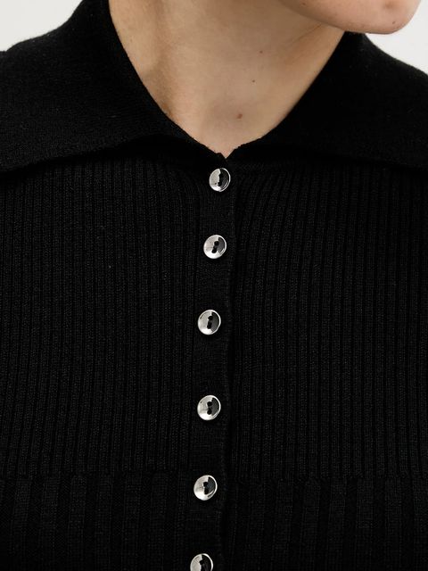 Sisley sweter z dodatkiem wełny damski kolor czarny lekki 1QNQL300E