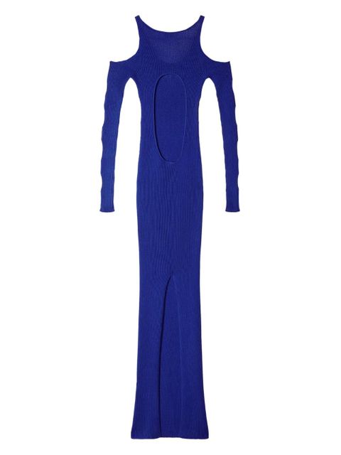 Off-White ribbed cut-out dress - Blue - zdjęcie produktu nr 2