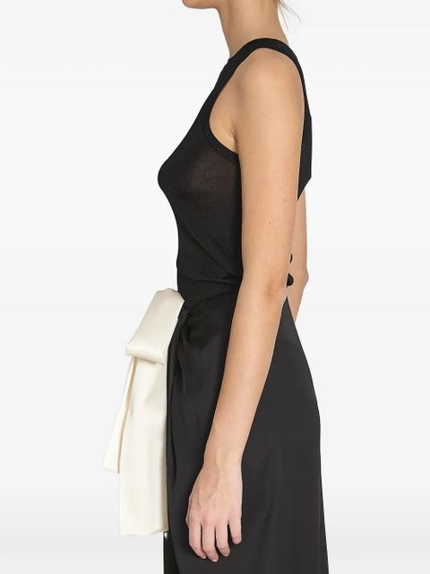 Saint Laurent ribbed crew-neck tank top - Black