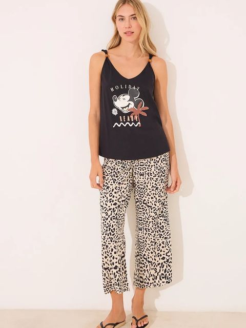 women'secret piżama bawełniana MICKEY damska kolor czarny bawełniana 3139914 - zdjęcie produktu nr 1