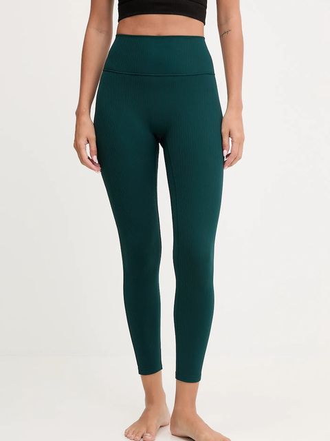 adidas Performance legginsy do jogi All me damskie kolor zielony gładkie JW7590 - zdjęcie produktu nr 1