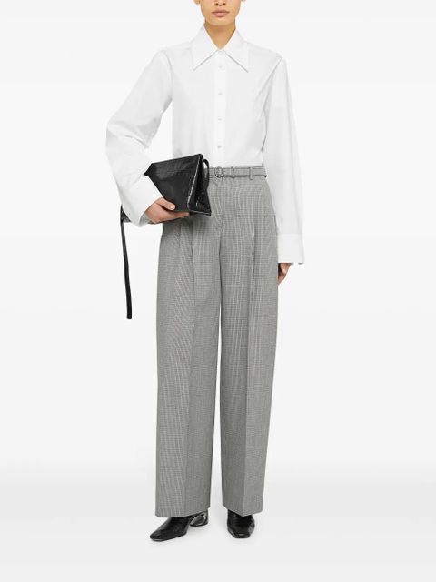 Jil Sander checked virgin-wool palazzo pants - Grey - zdjęcie produktu nr 2
