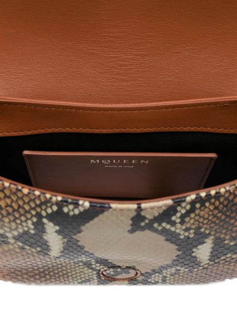 Alexander McQueen mini T-Bar leather cross body bag - Brown