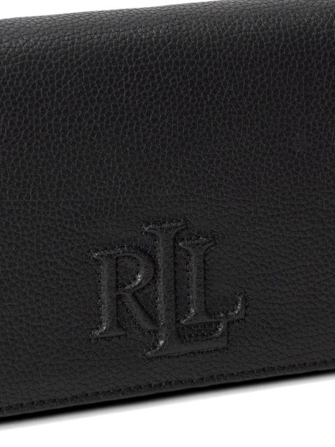 Lauren Ralph Lauren embossed-logo shoulder bag - Black