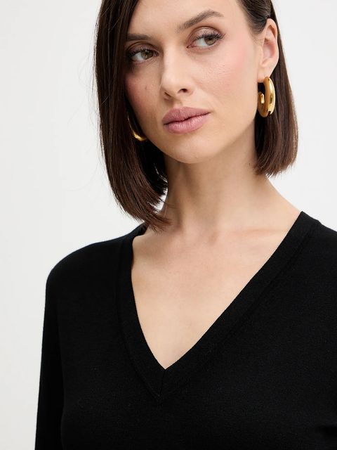 Twinset sweter damski kolor czarny lekki 252TP3154