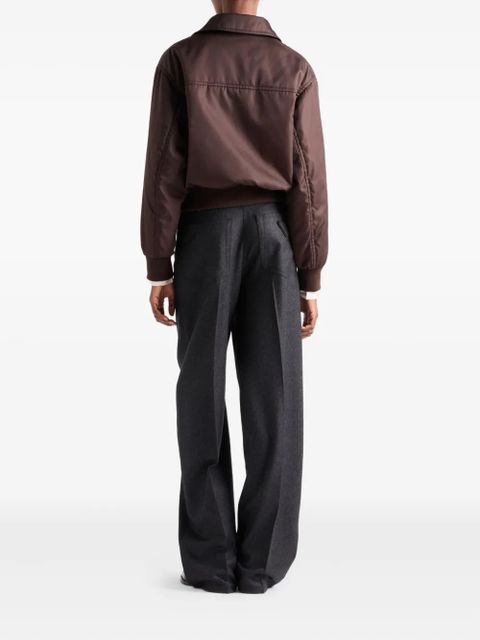Prada Re-Nylon triangle-logo jacket - Brown