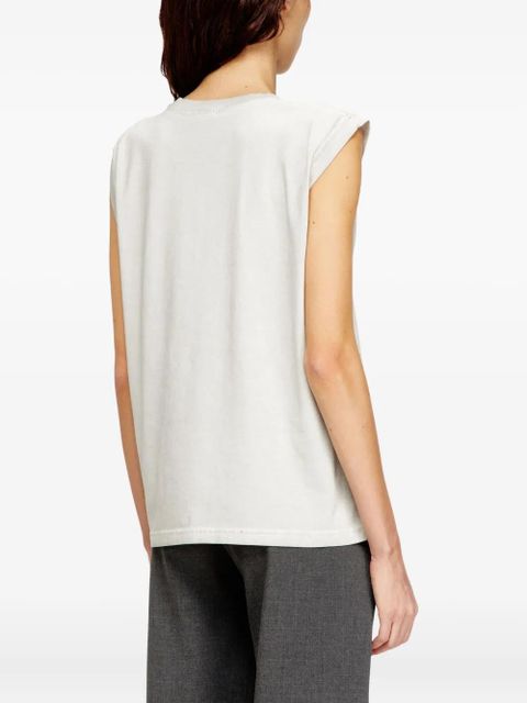 Diesel T-EMBEJ embossed chain sleeveless T-shirt - Neutrals