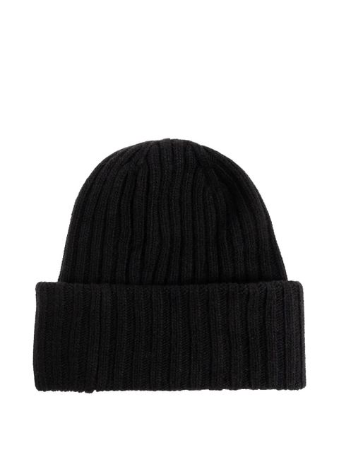 GANNI logo-embroidered beanie hat - Black - zdjęcie produktu nr 2