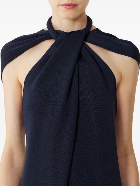 Lanvin twisted halterneck mini dress - Blue