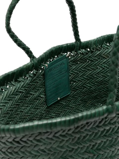 DRAGON DIFFUSION Triple Jump Small woven tote bag - Green