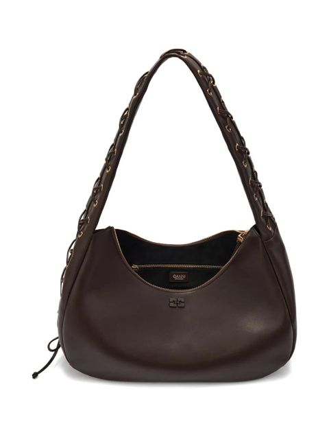 GANNI Hobo medium shoulder bag - Brown
