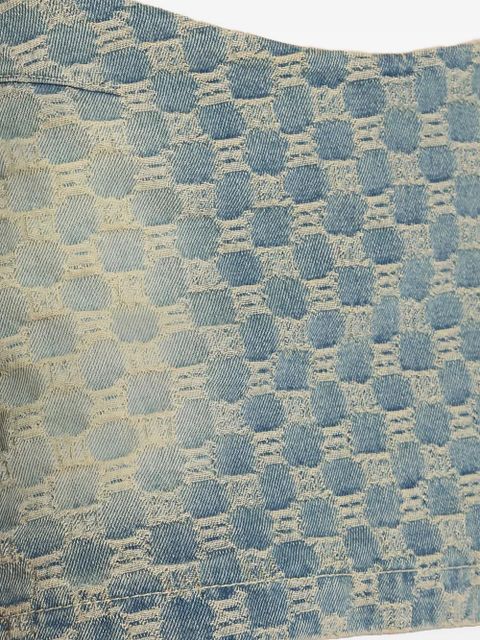 MISBHV monogram-pattern mini skirt - Blue