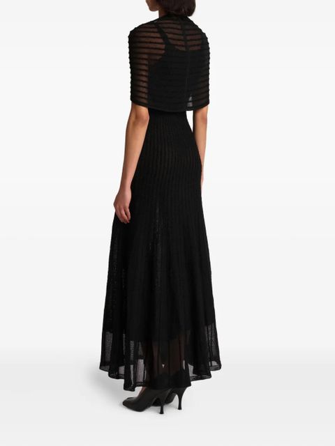 KHAITE Thora striped dress - Black
