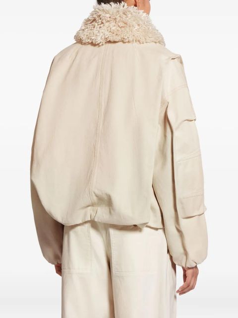ISABEL MARANT Charone fur-trim jacket - Neutrals - zdjęcie produktu nr 2