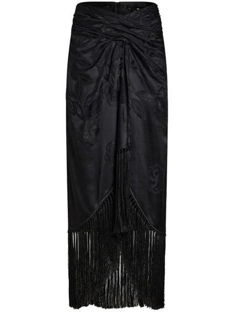 ETRO fringed jacquard maxi skirt - Black - zdjęcie produktu nr 1