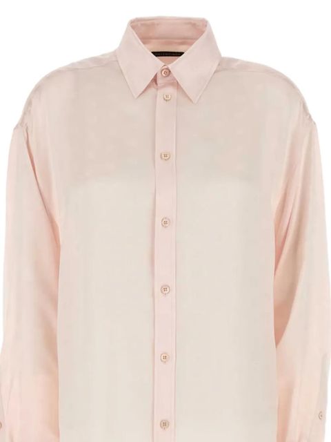 Balenciaga silk ruffled shirt - Pink