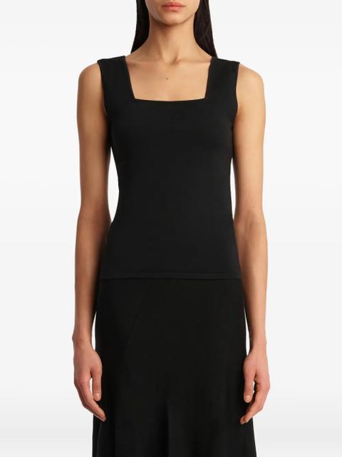 KHAITE square neck Sani top - Black