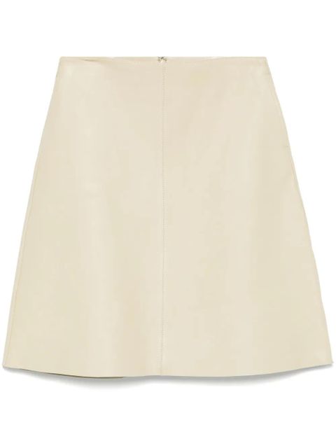 TOTEME leather mini skirt - Neutrals - zdjęcie produktu nr 1