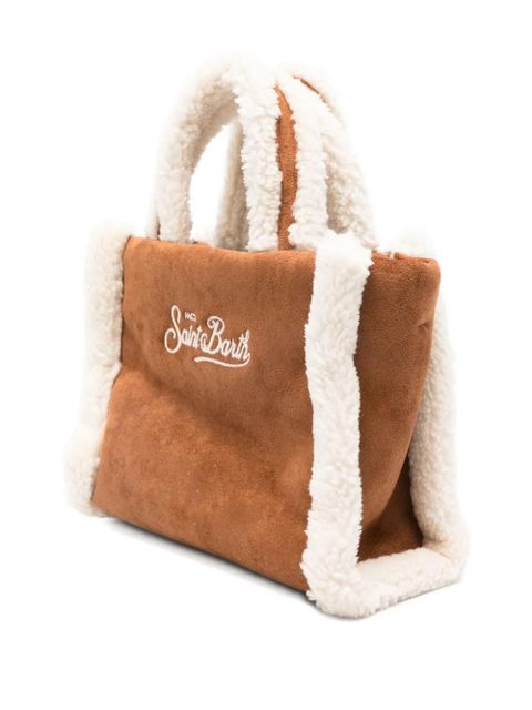 MC2 Saint Barth mini Vanity shearling-trim tote bag - Brown - zdjęcie produktu nr 2