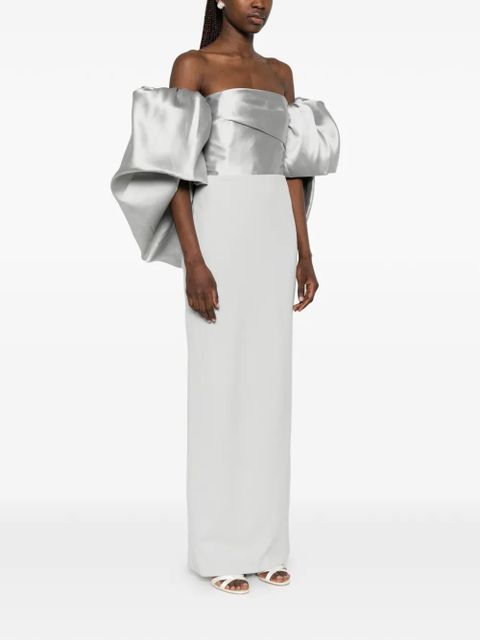 Solace London Floris draped maxi dress - Grey