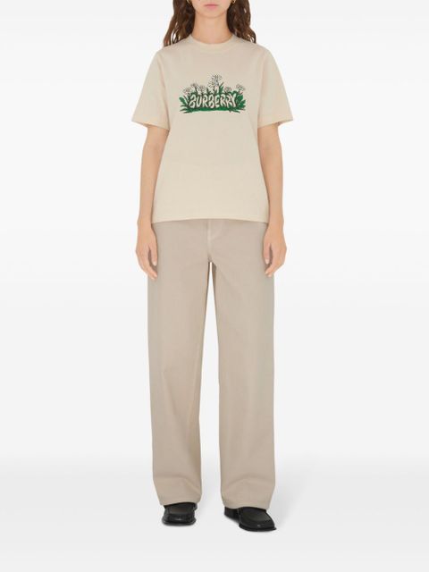 Burberry Daisy Logo Cotton T-shirt - Neutrals - zdjęcie produktu nr 2