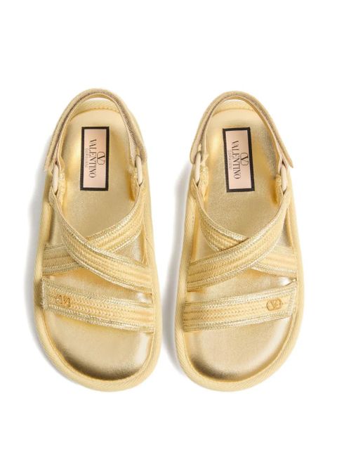 Valentino Garavani Lake Powell embroidered sandals - Yellow