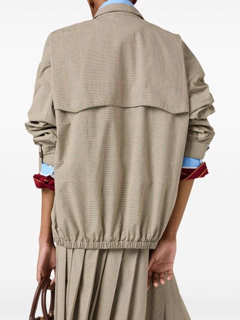 Miu Miu check-pattern jacket - Green