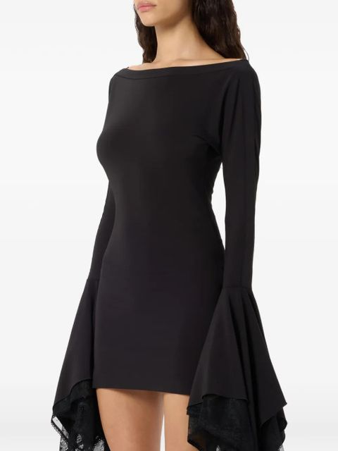 Blumarine flared sleeve mini dress - Black