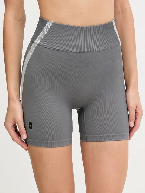 On szorty do jogi Studio damskie kolor szary z nadrukiem high waist 1WF10360962 - zdjęcie produktu nr 1