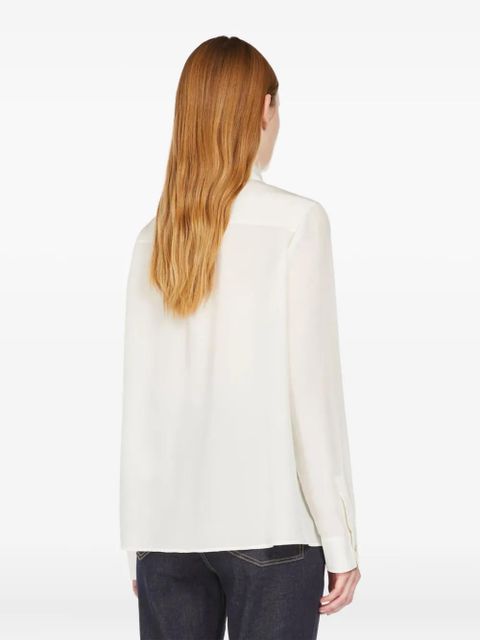 Weekend Max Mara point-collar gathered-cuff shirt - White