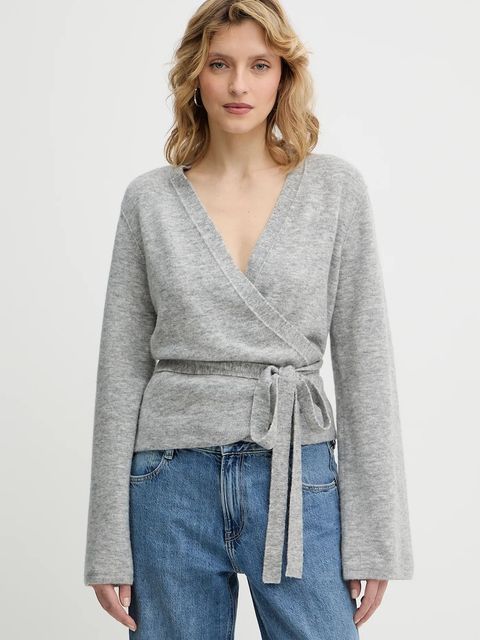 Marc O'Polo kardigan z dodatkiem wełny kolor szary 5000007333 - zdjęcie produktu nr 1