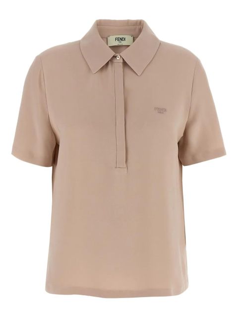 FENDI silk polo shirt - Pink - zdjęcie produktu nr 1