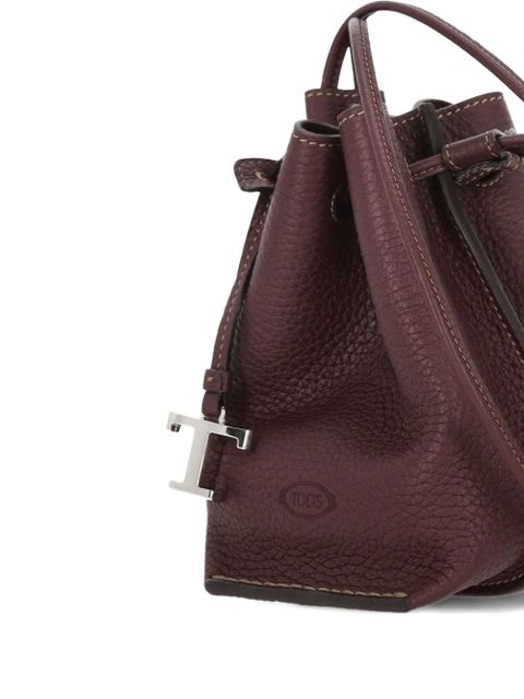 Tod's drawstring leather bucket bag - Brown