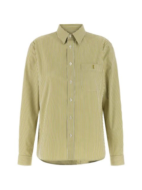 Saint Laurent Cassandre cotton shirt - Green - zdjęcie produktu nr 1