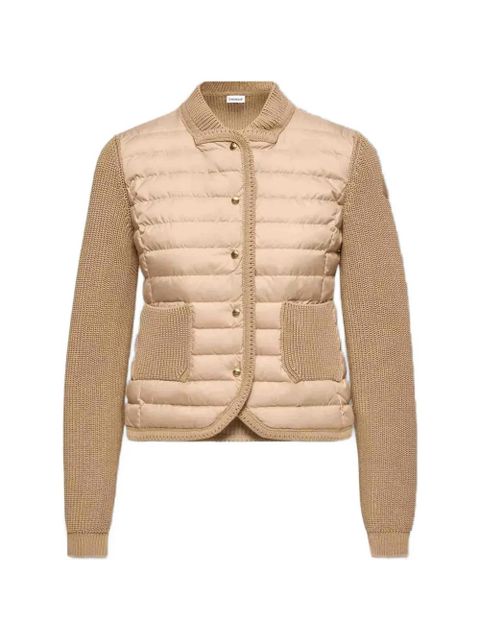 Moncler panelled padded cardigan - Neutrals - zdjęcie produktu nr 1