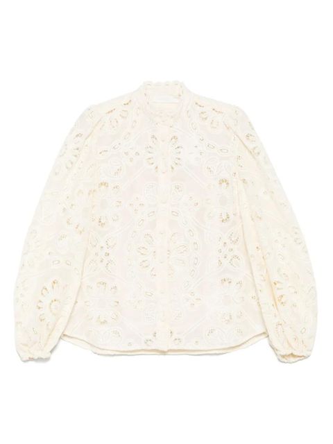 ZIMMERMANN floral-embroidered shirt - Neutrals - zdjęcie produktu nr 1