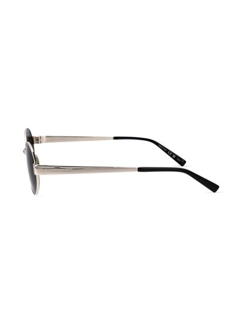 Saint Laurent Eyewear logo-engraved oval-frame sunglasses - Silver