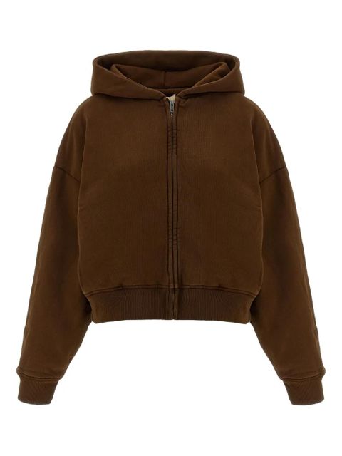 ENTIRE STUDIOS garment-dyed thermal hoodie - Brown - zdjęcie produktu nr 1