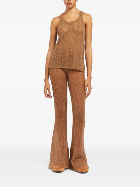 Alanui Desert Drift cable-knit tank top - Brown