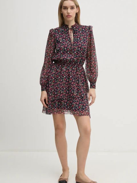 Pepe Jeans sukienka OLIVE kolor granatowy mini rozkloszowana PL953614