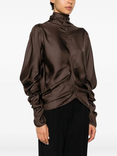 The Row Miles ruffled bodysuit - Brown - zdjęcie produktu nr 2