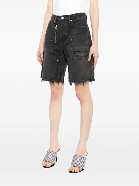 Alexander Wang Zip Mid-Rise Carpenter Shorts - Black