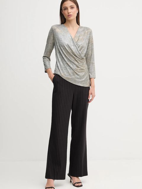 Joseph Ribkoff bluzka damska kolor srebrny melanżowa 253087