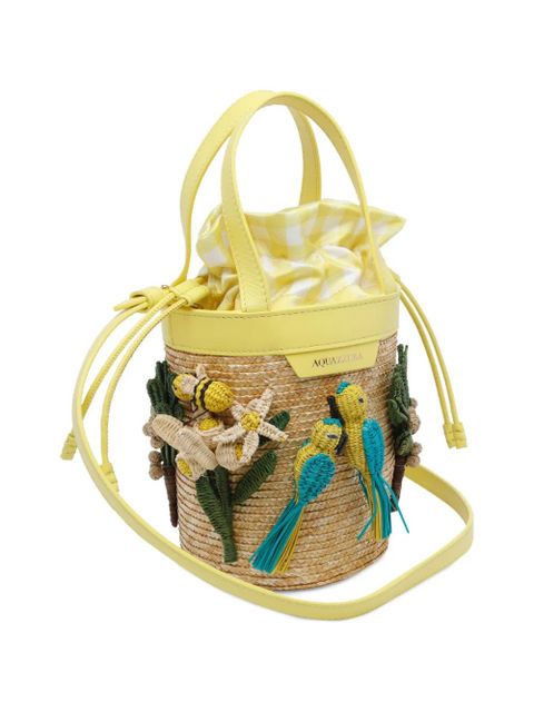Aquazzura mini Birdsong bucket bag - Neutrals